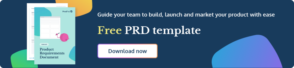 Free PRD template from ProdPad product management software